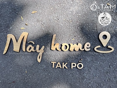 Chữ gỗ thông ghép màu tự nhiên [Gỗ đẹp - Theo yêu cầu] CHUGO-25